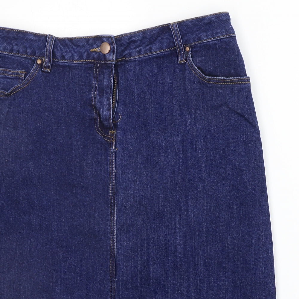 Roman Womens Blue   A-Line Skirt Size 14