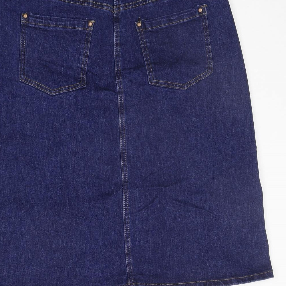 Roman Womens Blue   A-Line Skirt Size 14