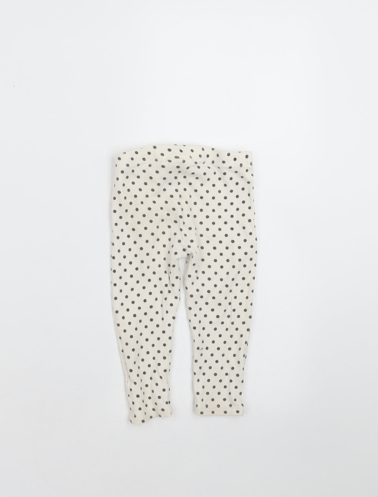 F&F Girls Ivory Polka Dot   Trousers Size 9-12 Months  - leggings