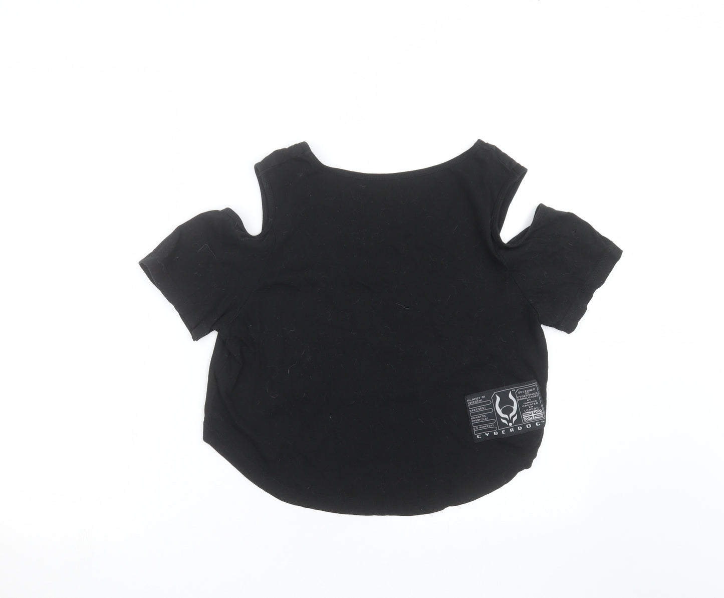 Cyberdog Womens Black   Cropped T-Shirt Size S  - aliens