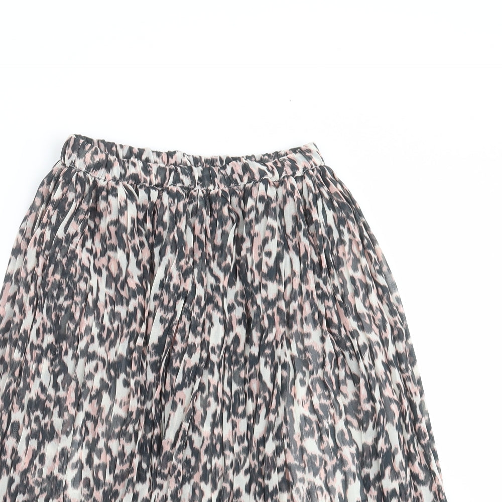 NEXT Girls Black Animal Print  A-Line Skirt Size 8 Years