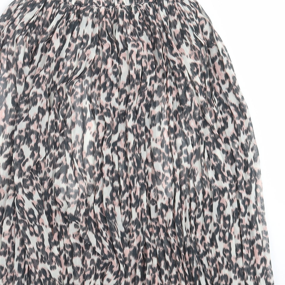 NEXT Girls Black Animal Print  A-Line Skirt Size 8 Years