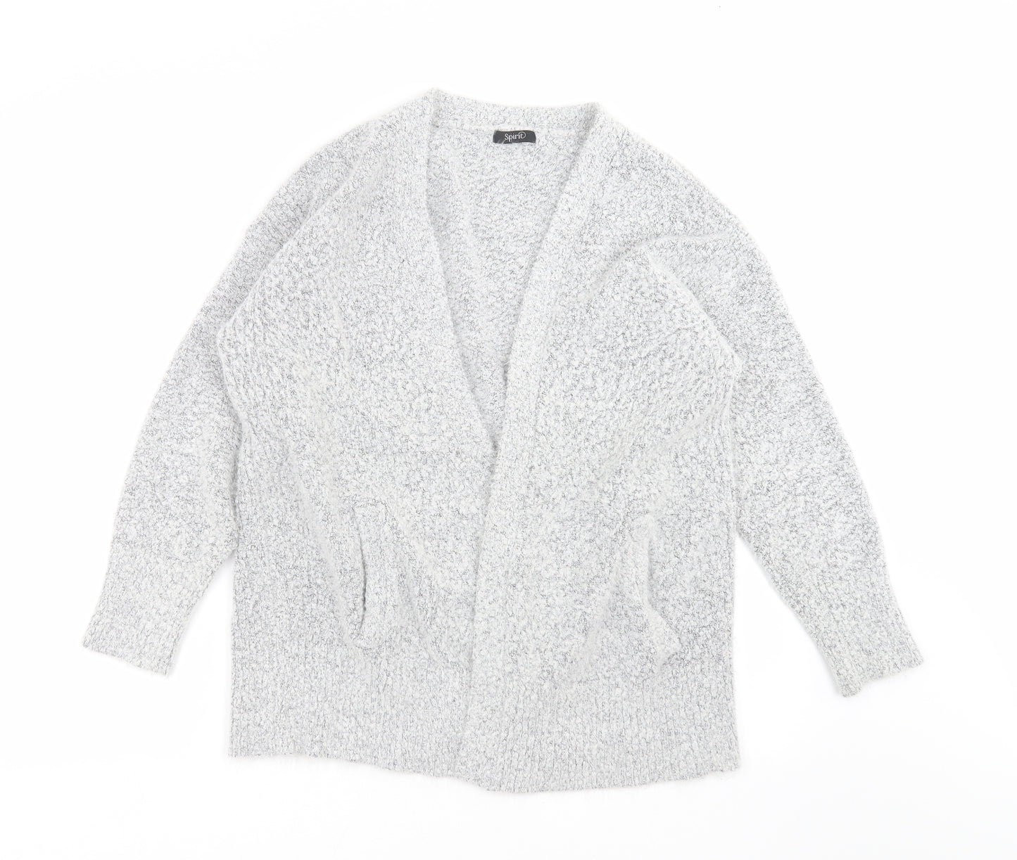 M&Co Womens Grey  Knit Cardigan Jumper Size 16