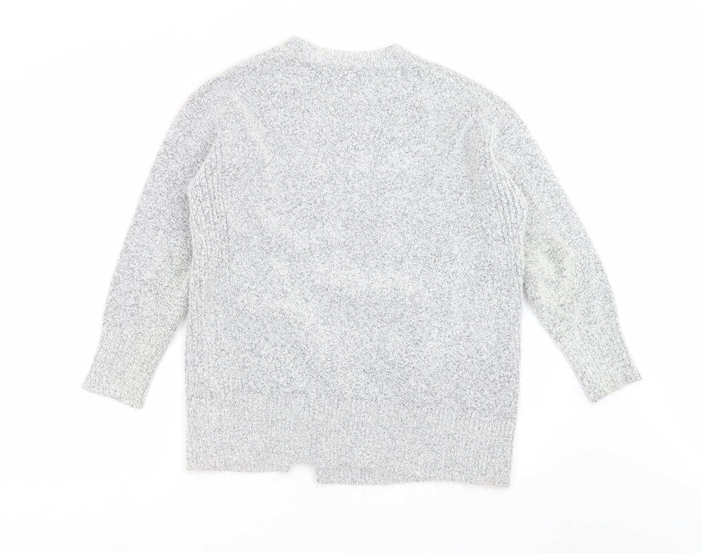 M&Co Womens Grey  Knit Cardigan Jumper Size 16