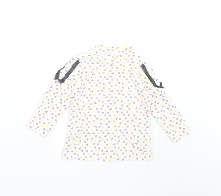 Orchestra Girls Ivory Geometric Basic T-Shirt Size 12 Months