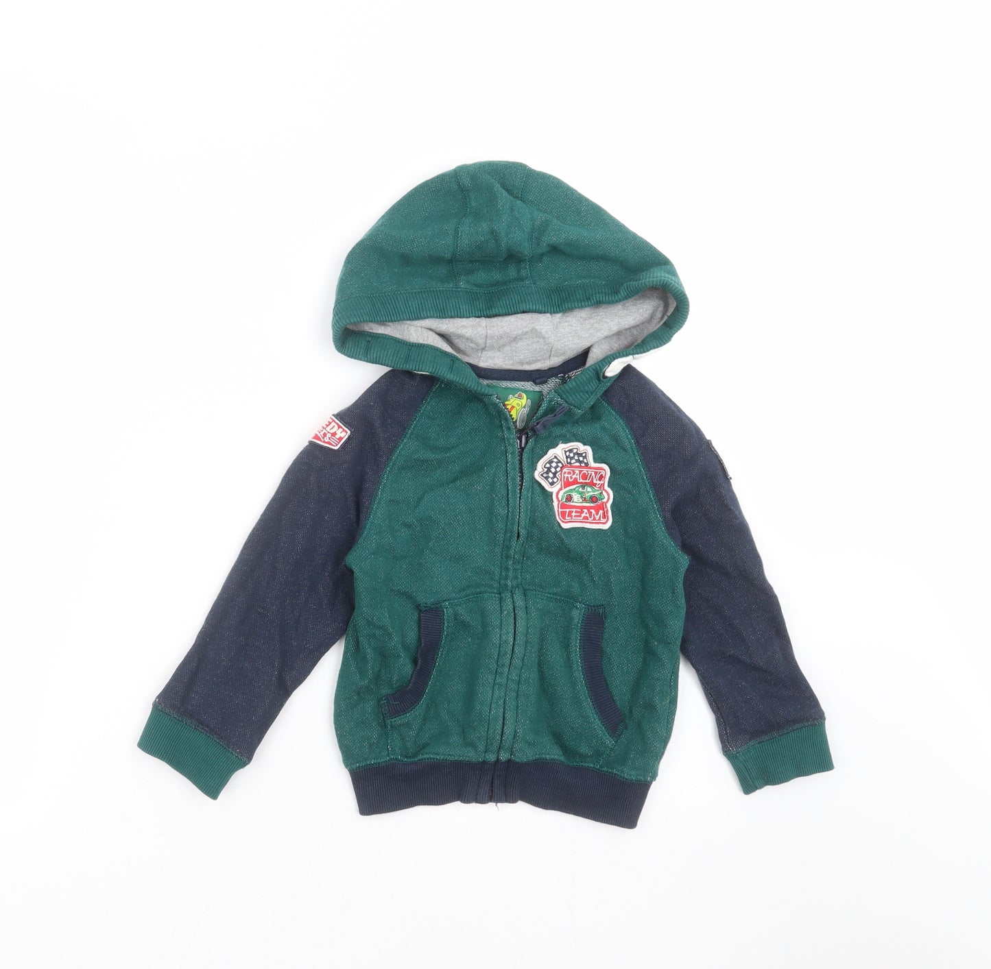 TU Boys Green   Full Zip Hoodie Size 2-3 Years