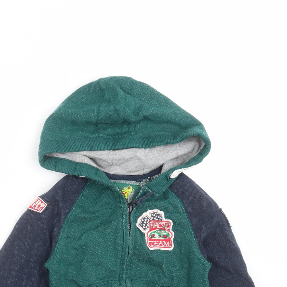 TU Boys Green   Full Zip Hoodie Size 2-3 Years