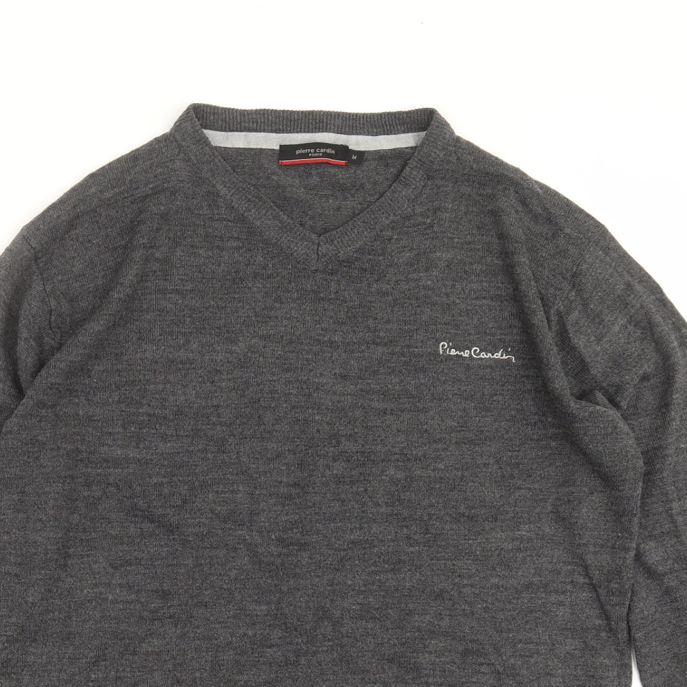 Pierre Cardin Mens Grey  Knit Pullover Jumper Size M