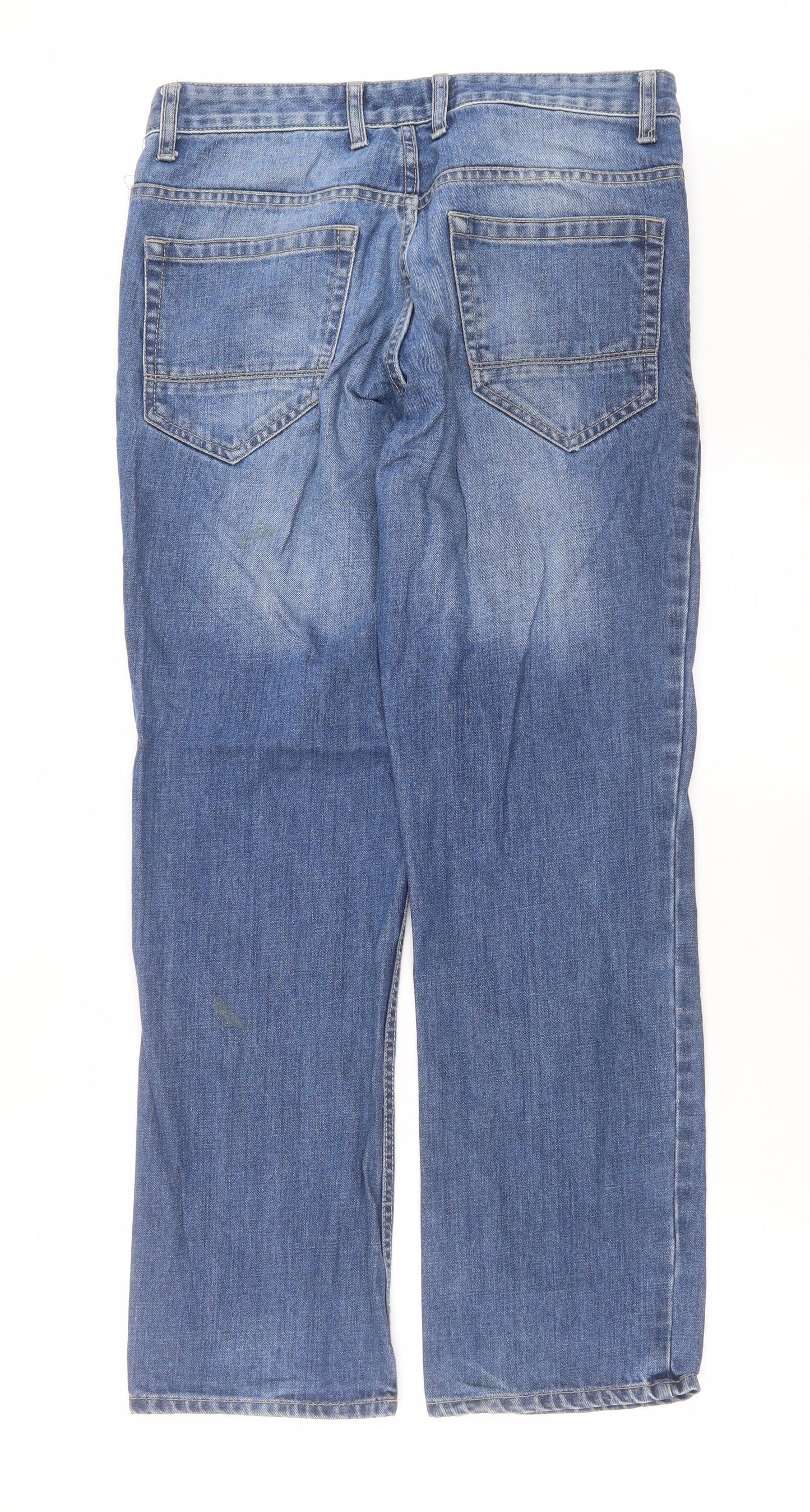 F&F Mens Blue  Denim Straight Jeans Size 32 in L30 in
