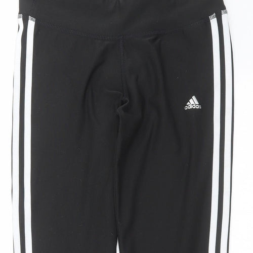 adidas Womens Black   Cropped Leggings Size S L22 in - Climalite