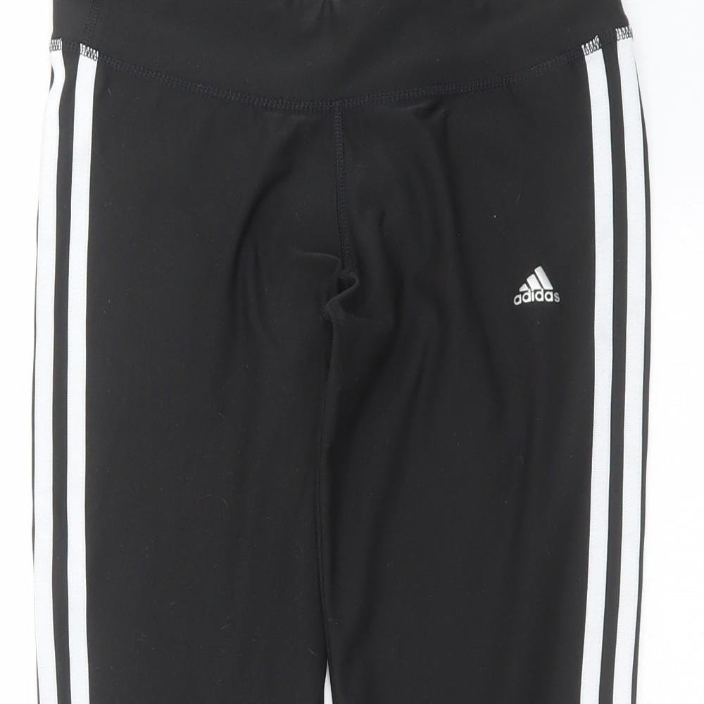 adidas Womens Black   Cropped Leggings Size S L22 in - Climalite
