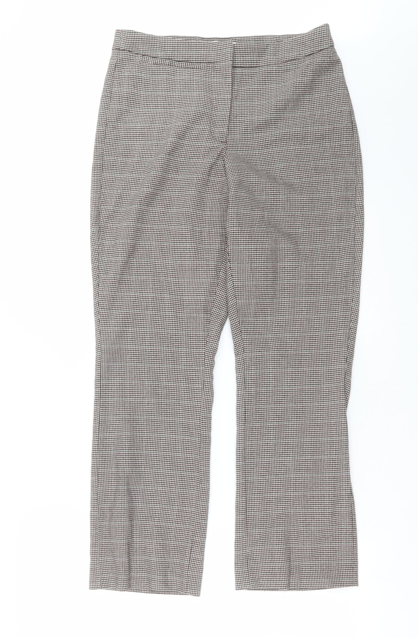 VILA Womens Purple Houndstooth  Trousers  Size 8 L28 in