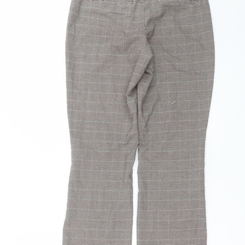 VILA Womens Purple Houndstooth  Trousers  Size 8 L28 in