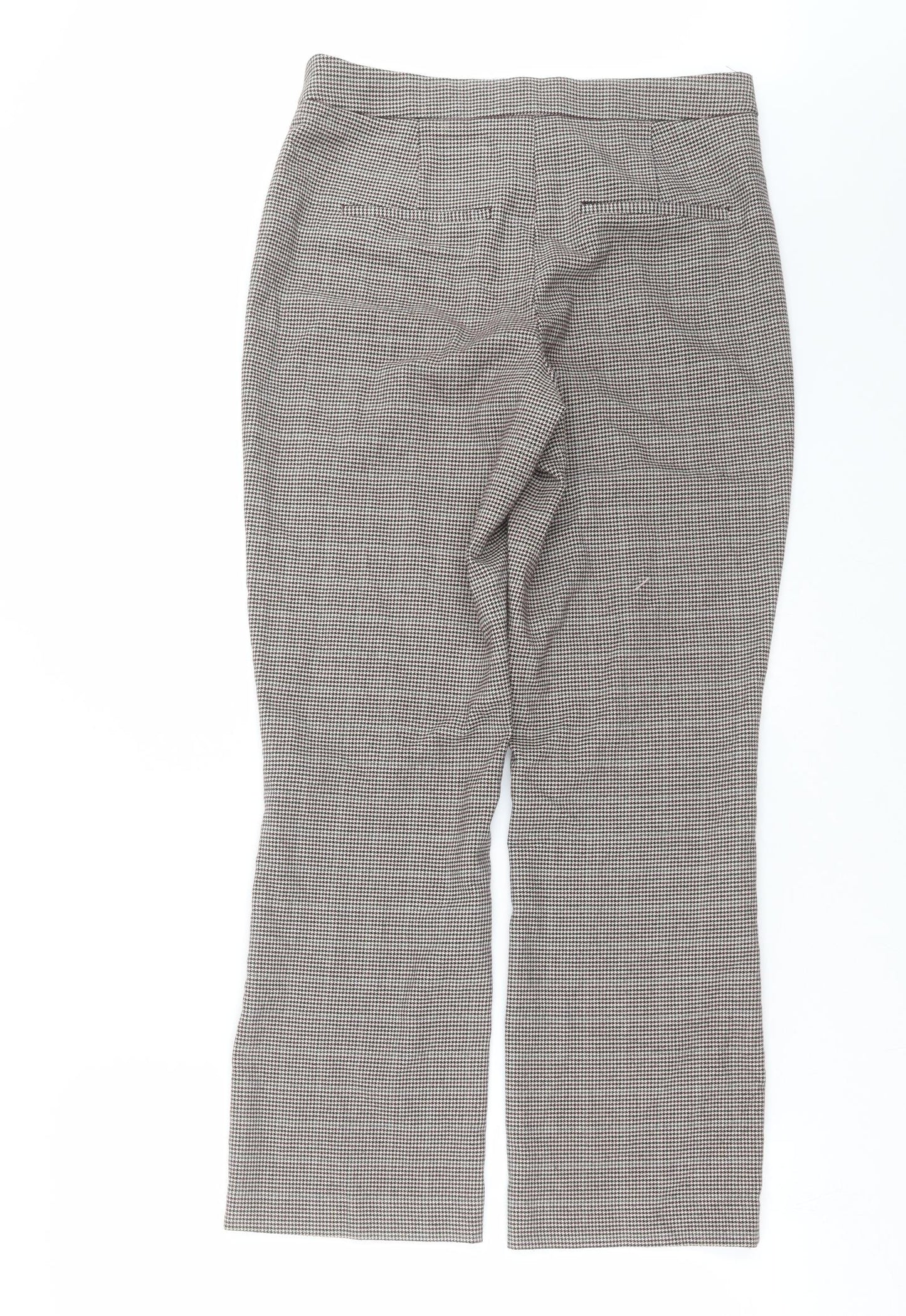 VILA Womens Purple Houndstooth  Trousers  Size 8 L28 in