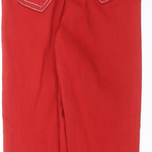 Topshop Womens Red  Denim Skinny Jeans Size 30 in L27 in