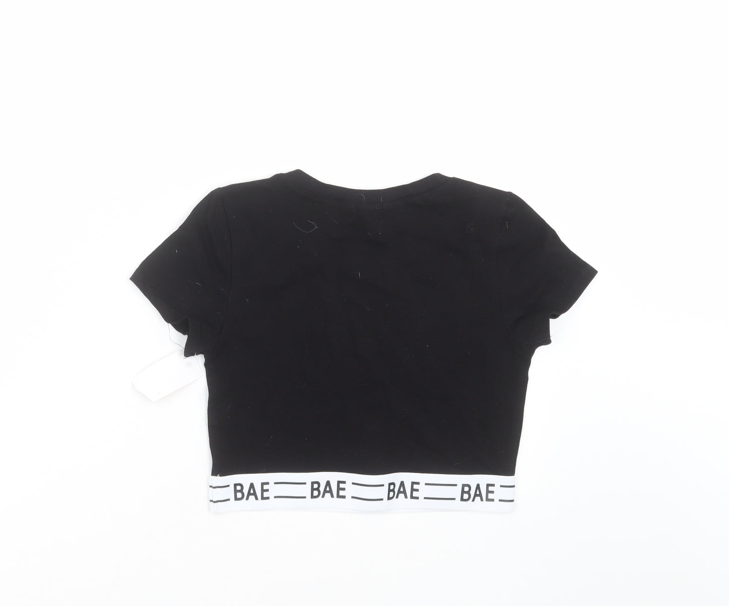 Bozzolo Womens Black   Cropped T-Shirt Size S  - bae