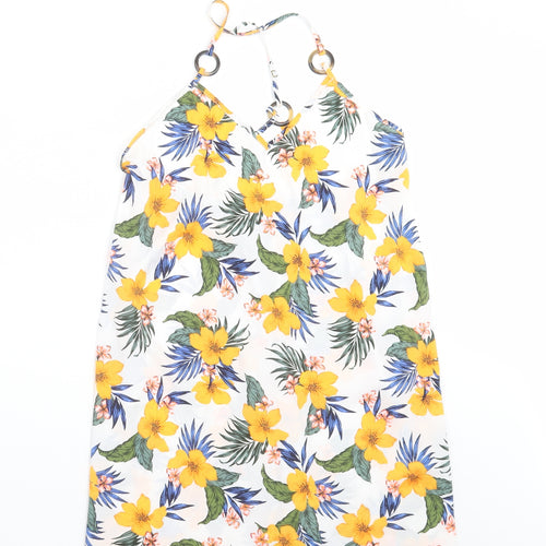 New Look Womens White Floral  Shift  Size M