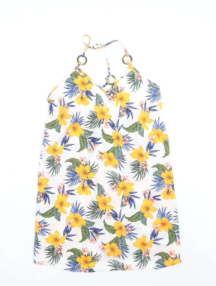 New Look Womens White Floral Shift Size M