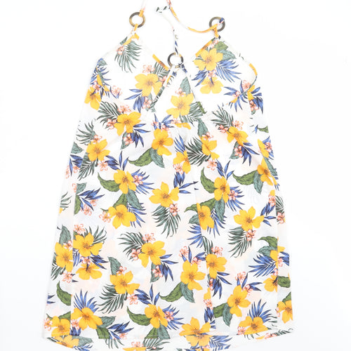 New Look Womens White Floral  Shift  Size M