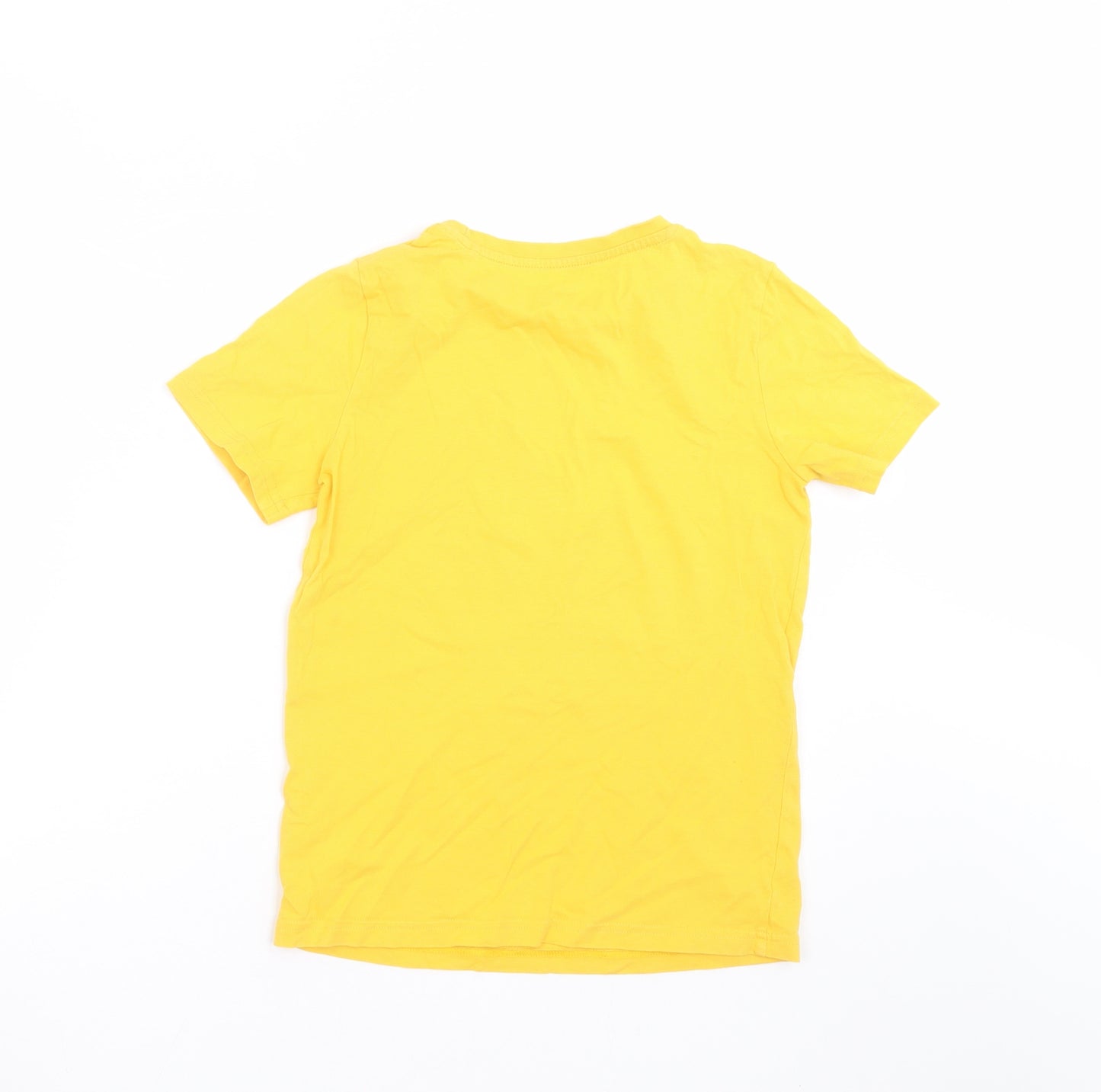 TU Boys Yellow   Basic T-Shirt Size 9 Years  - dinosaur basketball