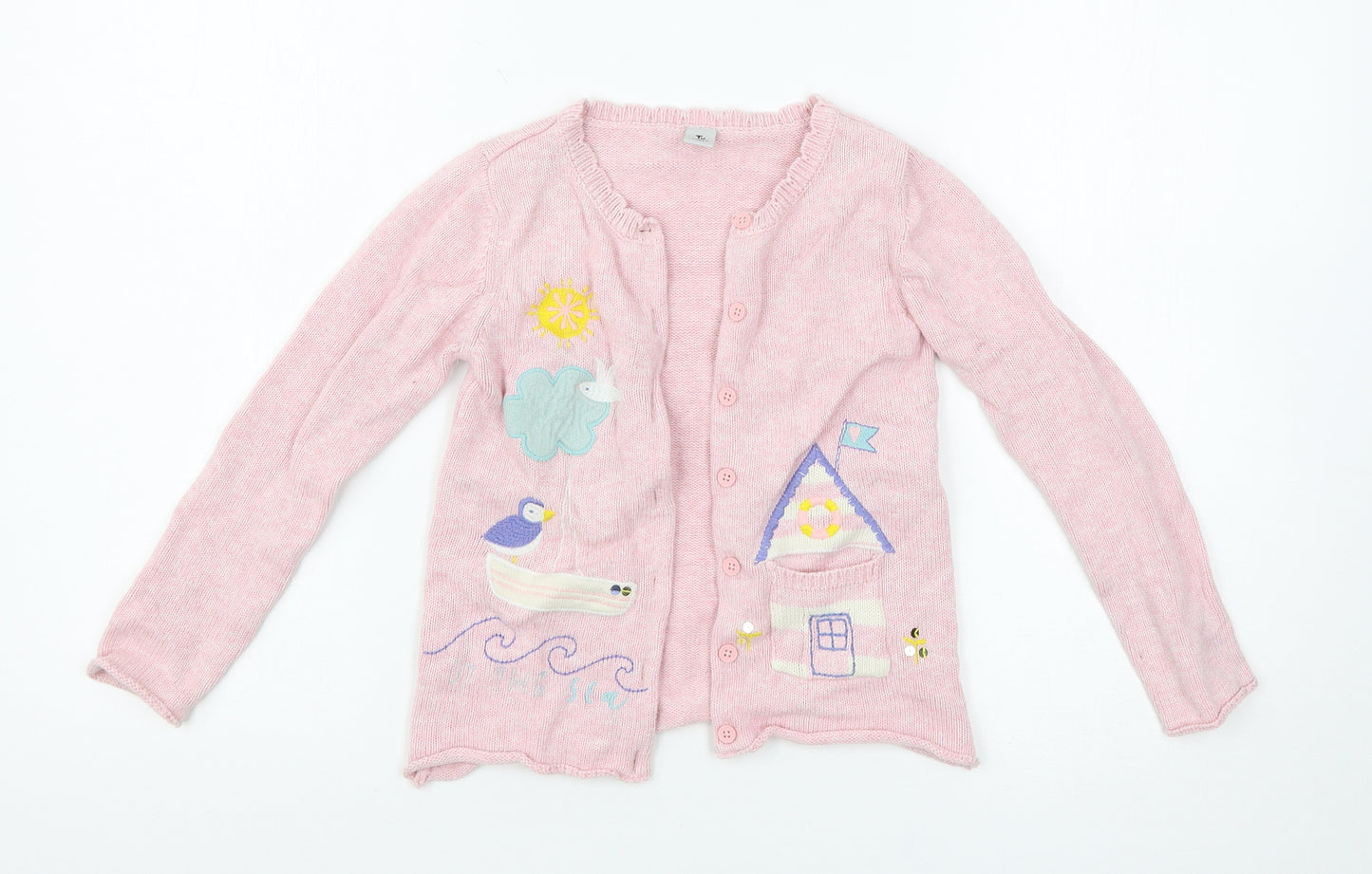 TU Girls Pink   Cardigan Jumper Size 5-6 Years