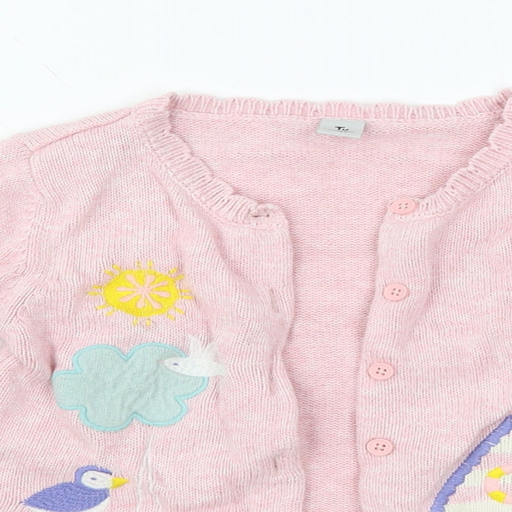 TU Girls Pink   Cardigan Jumper Size 5-6 Years