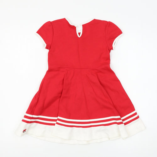 Jasper Conran Girls Red   Skater Dress  Size 5-6 Years