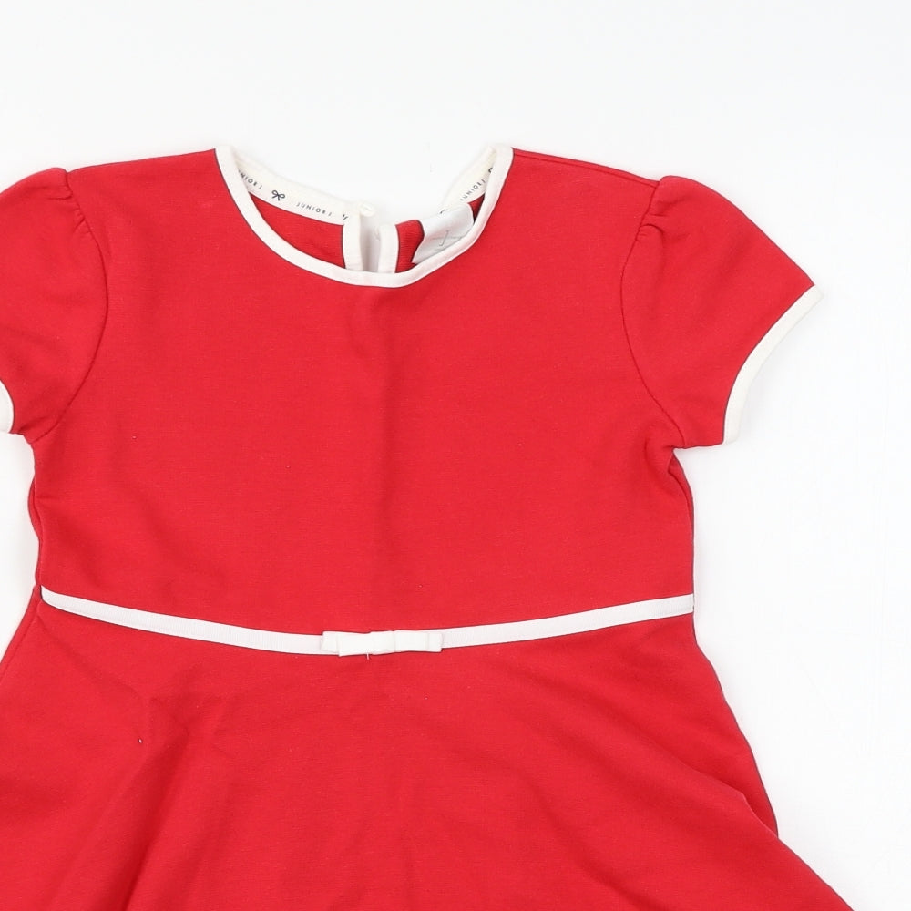 Jasper Conran Girls Red   Skater Dress  Size 5-6 Years