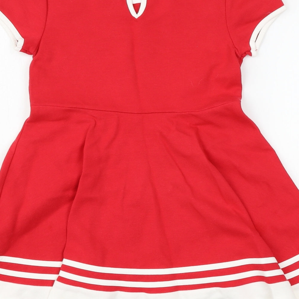 Jasper Conran Girls Red   Skater Dress  Size 5-6 Years