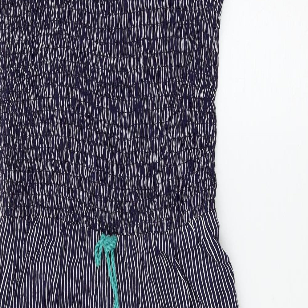 Marks and Spencer Girls Blue Striped  Jumpsuit One-Piece Size 11-12 Years
