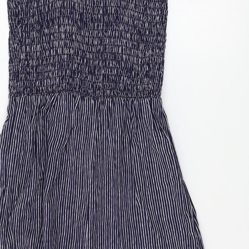 Marks and Spencer Girls Blue Striped  Jumpsuit One-Piece Size 11-12 Years