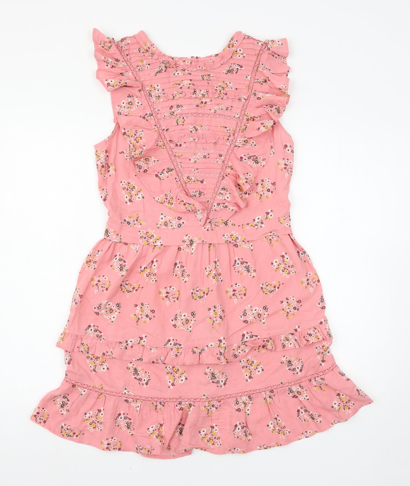 Marks and Spencer Girls Pink Floral  Tank Dress  Size 10-11 Years