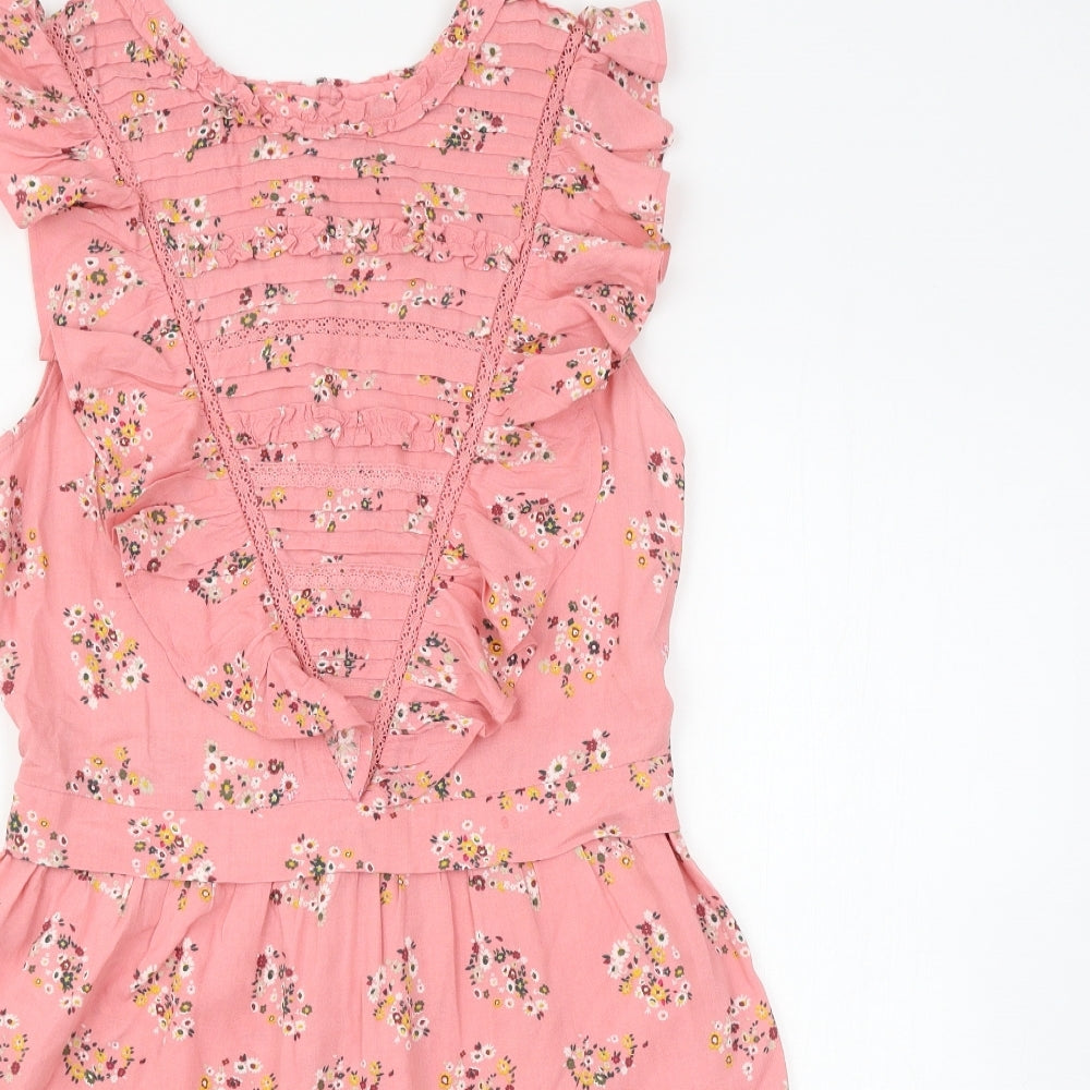 Marks and Spencer Girls Pink Floral  Tank Dress  Size 10-11 Years