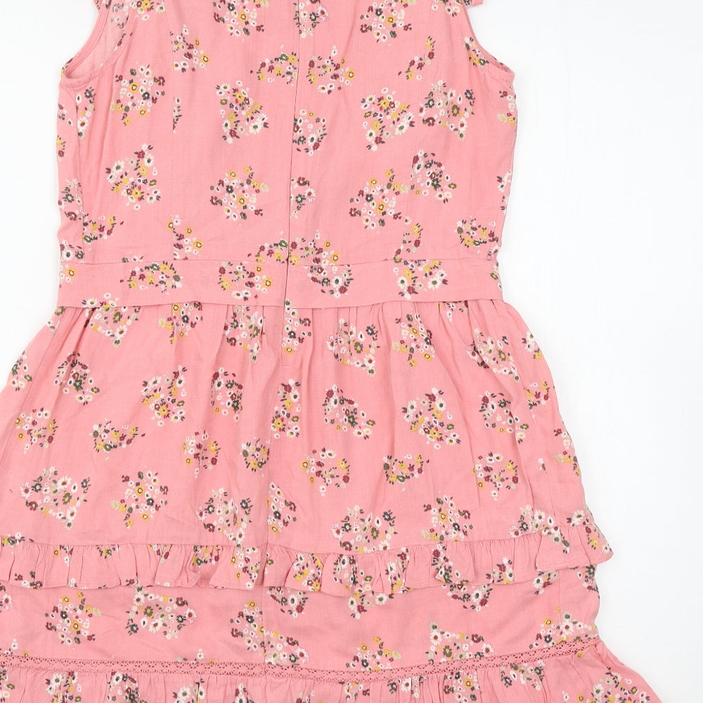 Marks and Spencer Girls Pink Floral  Tank Dress  Size 10-11 Years