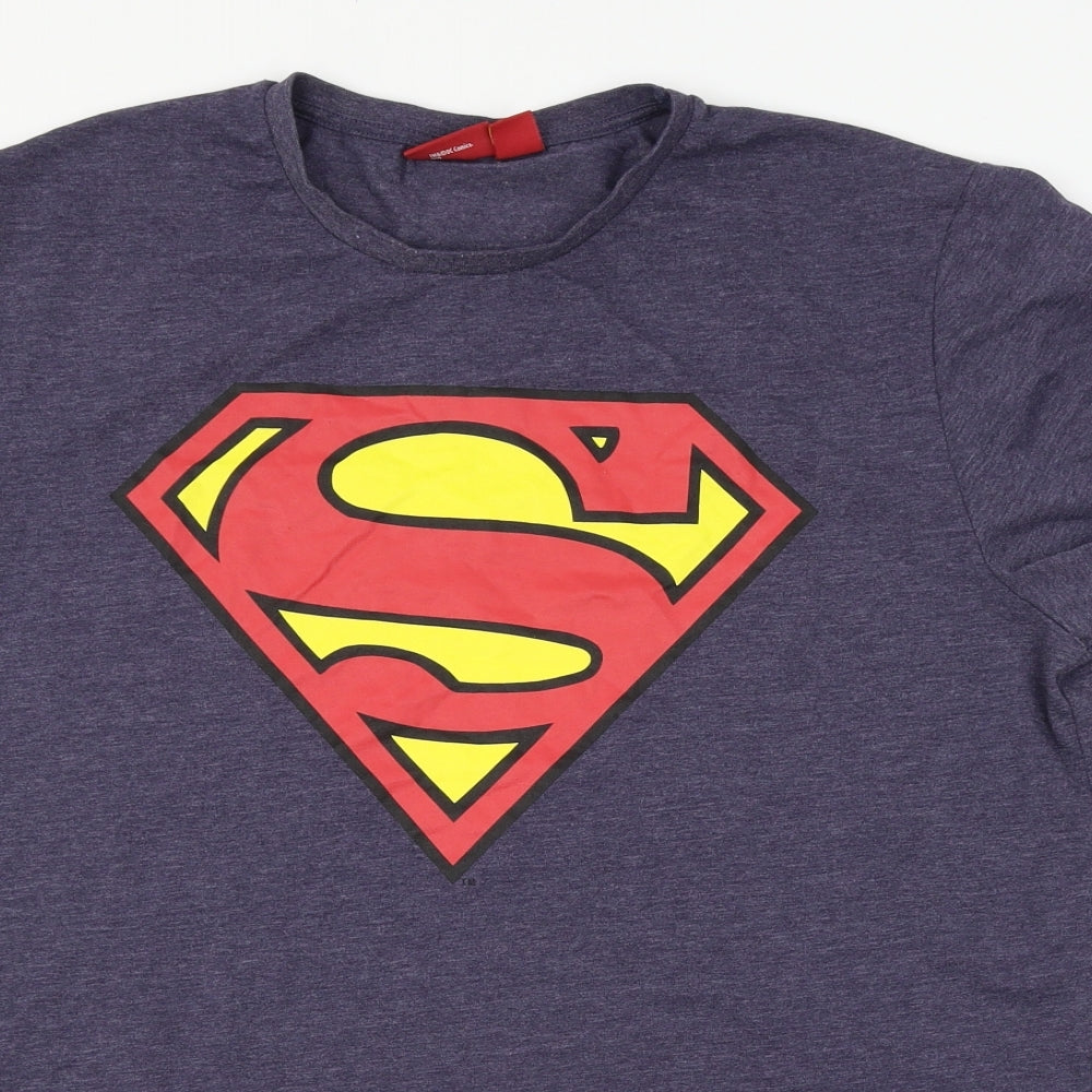 Cedar Wood State Mens Blue    T-Shirt Size XL  - Superman