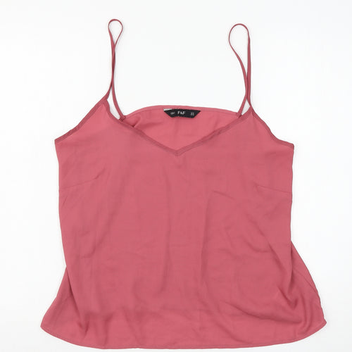 F&F Womens Pink   Basic Tank Size 14