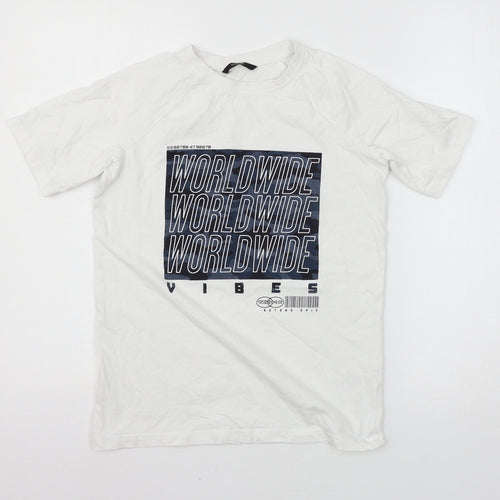 George Boys White   Basic T-Shirt Size 11-12 Years