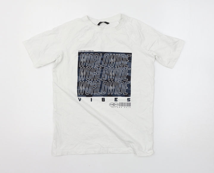 George Boys White   Basic T-Shirt Size 11-12 Years