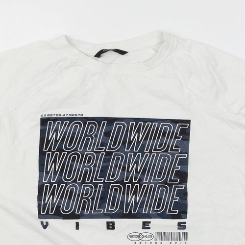 George Boys White   Basic T-Shirt Size 11-12 Years