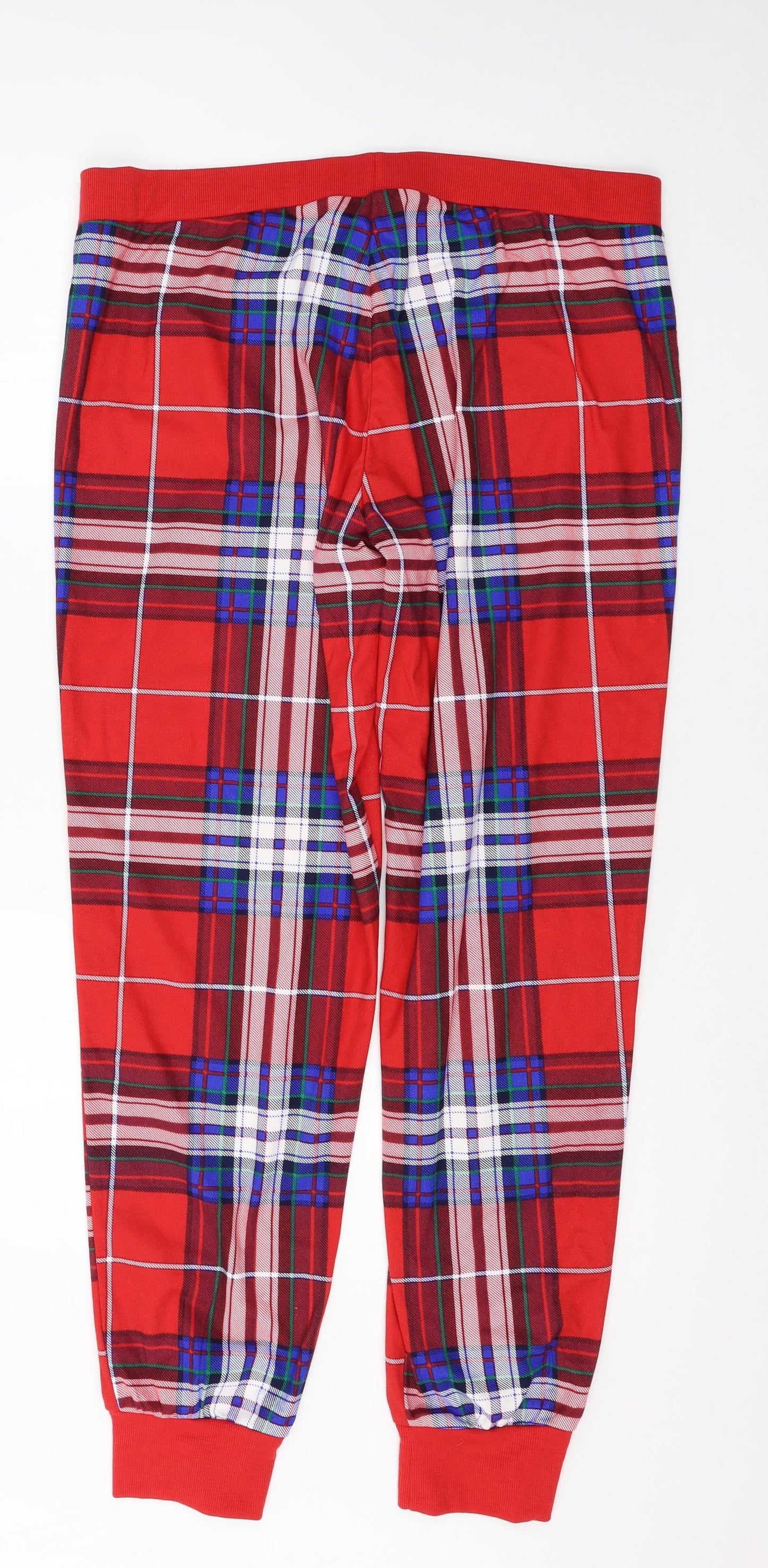 F&F Mens Multicoloured Check   Pyjama Pants Size L