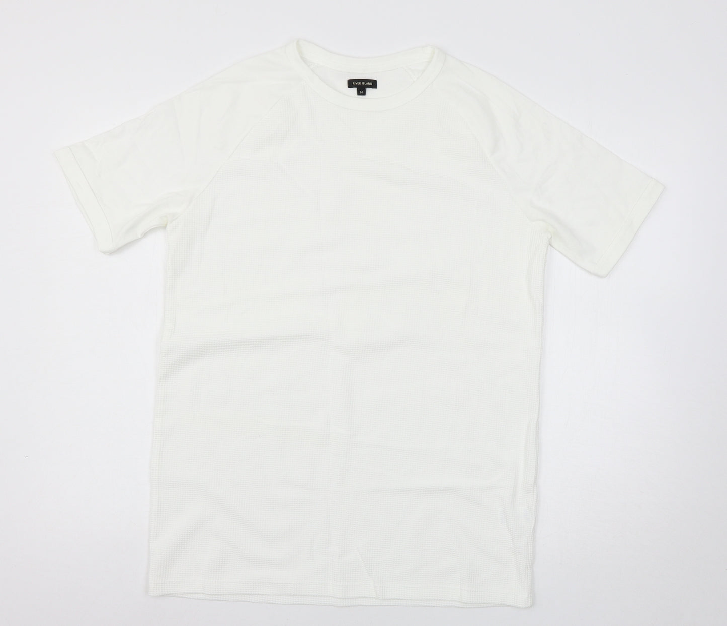 River Island Mens White    T-Shirt Size M