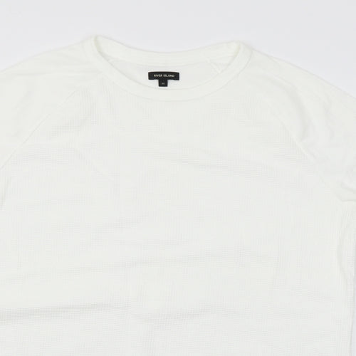 River Island Mens White    T-Shirt Size M