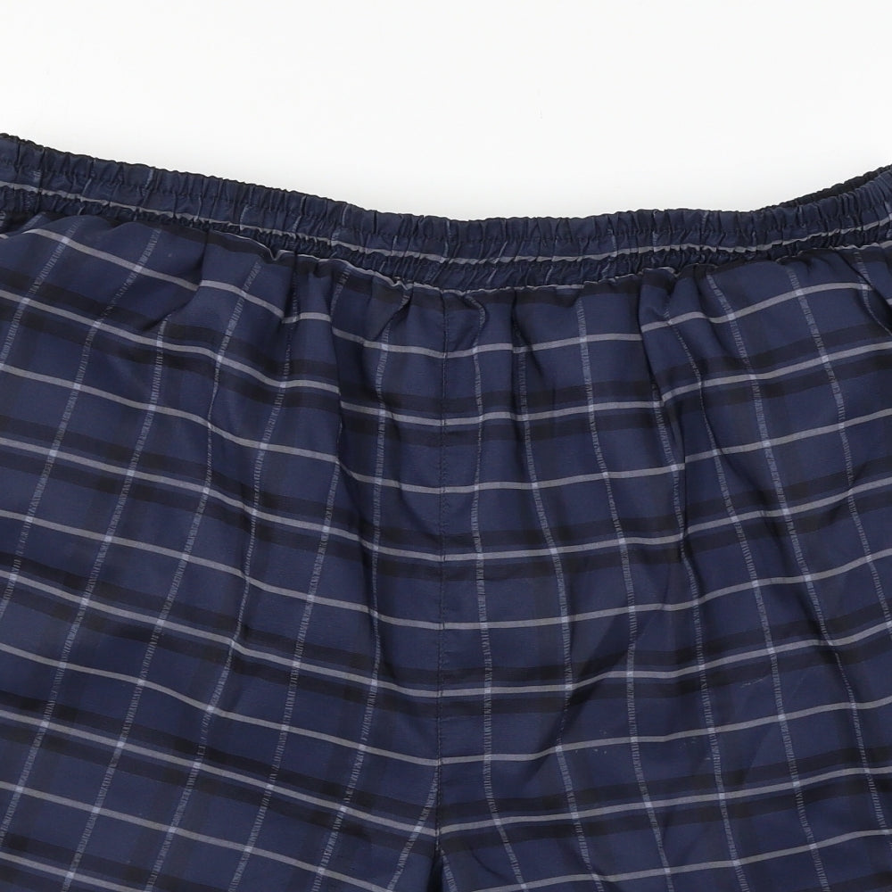 Slazenger Mens Blue Check  Bermuda Shorts Size 4XL