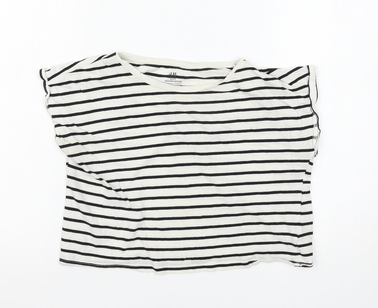 H&M Girls Multicoloured Striped  Basic T-Shirt Size 11-12 Years
