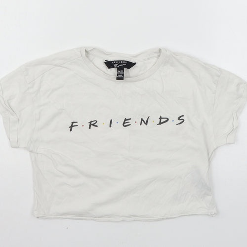 New Look Girls White   Basic T-Shirt Size 10-11 Years  - F.R.I.E.N.D.S