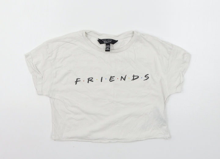New Look Girls White   Basic T-Shirt Size 10-11 Years  - F.R.I.E.N.D.S