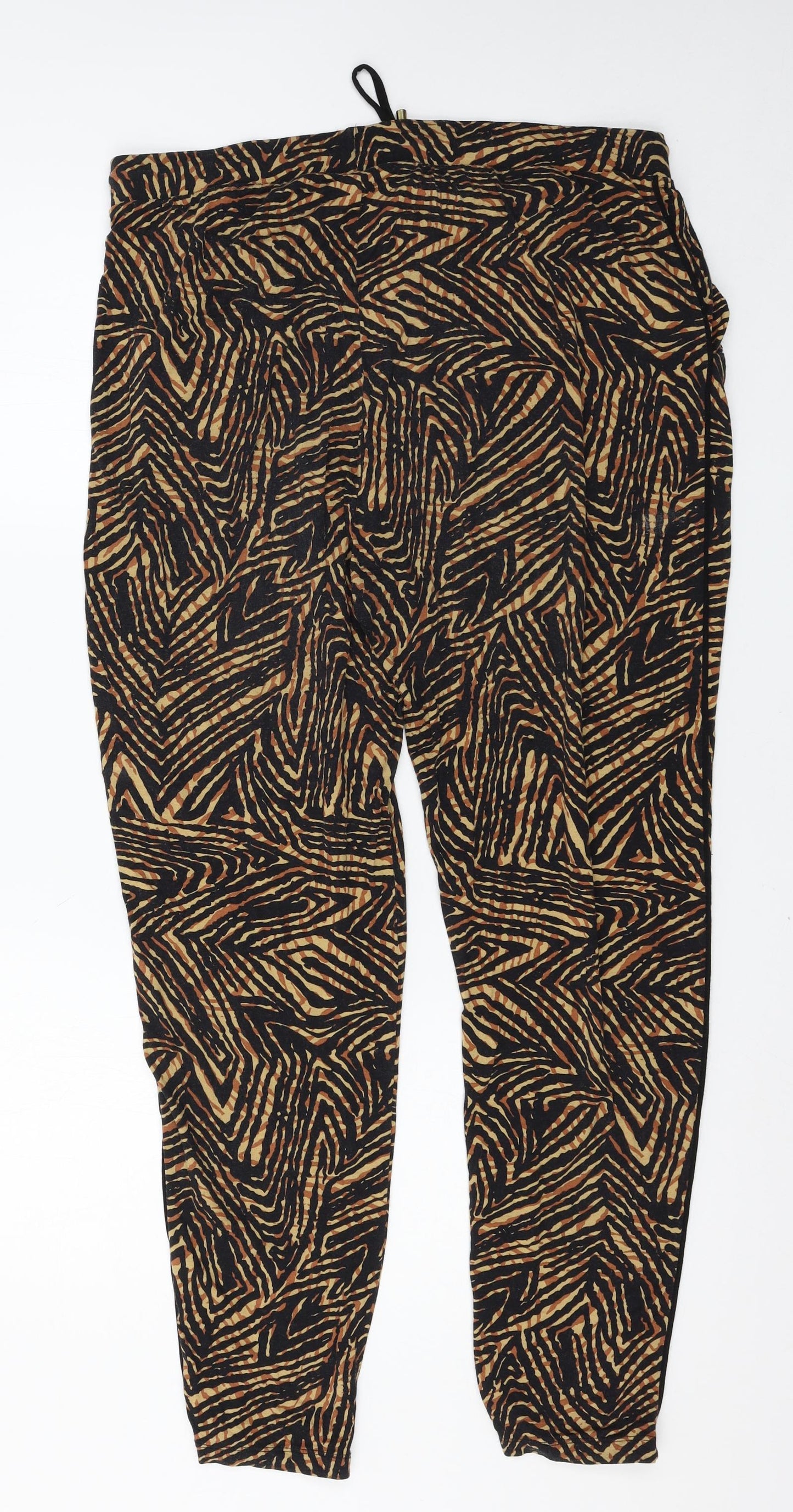 F&F Womens Multicoloured Animal Print  Trousers  Size 16 L28 in