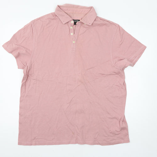 Debenhams Mens Pink Houndstooth   Polo Size L