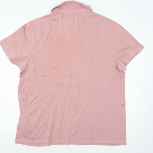 Debenhams Mens Pink Houndstooth   Polo Size L