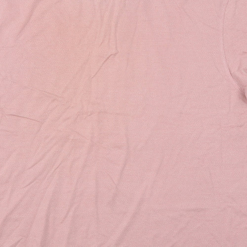 Debenhams Mens Pink Houndstooth   Polo Size L